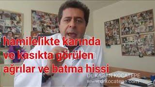 Gebelikte karın, kasık, bel ağrısı, rahim kasılmaları, vajinada batma ve dolgunluk hissi