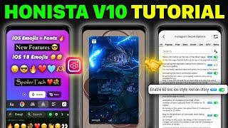 Honista V10 Tutorial | Full iOS Instagram On Android | 60 Sec Reel On Story + iOS Emojis & Fonts