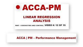 ACCA PM | Linear Regression Analysis • @financeskul