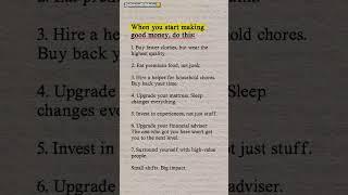  When You Start Making Good Money, Do This #shorts #lifeunlockedwitharchna #money #success #success