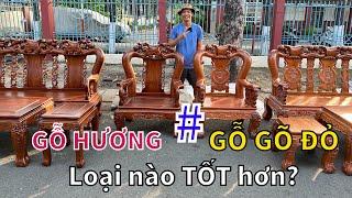 Gỗ Hương Vân và Gỗ gõ đỏ loại nào tốt hơn? Cách chọn Bộ bàn ghế gỗ Minh Quốc đào tay 12 đẹp