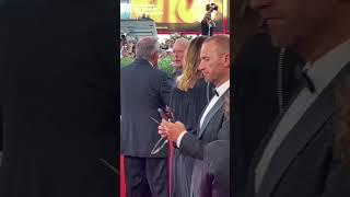 Michael Keaton Makes a Grand Entrance on the Red Carpet at Venezia81