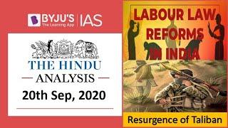 'The Hindu' Analysis for 20th September, 2020. (Current Affairs for UPSC/IAS)