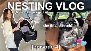 NESTING VLOG [ep.4] the finale!!— installing the car seat, sterilizing bottles, etc. *38 weeks!!*