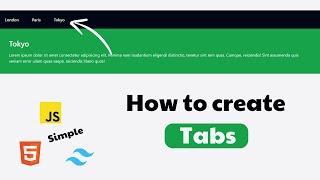 How to create Tabs using HTML JavaScript and Tailwind CSS