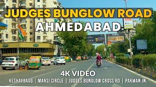 Judges Bunglow Road Ahmedabad | 4K Road Trip | Roving with Sagar #bodakdev #ahmedabad #roadtrip #4k