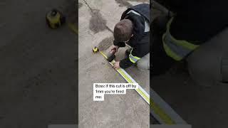New Apprentice. #work #construction #genius #funny #viral #fyp #trending #newg u #cut #grinder #tape