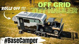 OFF GRID TOY HAULER - CUSTOM CAMPER POD #mvwbasecamper #toyhauler #basecamper