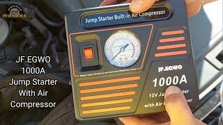 JF.EGWO 1000A Jump Starter with Air Compressor - HONEST review from WheelsAndMotors