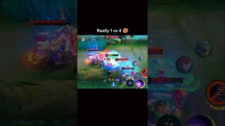 Realy 1 vs 4  #dyrroth #1vs4 #mobilelegends #mlbb #shorts #short @Jheayn #outplayed #wtf