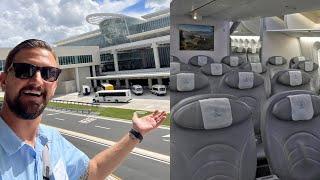 Touring Orlando International Airport MCO New Terminal C & NORSE Dreamliner! | Restaurants & Food