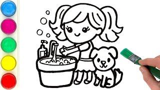 Wash your Hands Picture Drawing, Painting, Coloring for Kids & Toddlers | Learn Healthy Habits