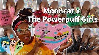 Mooncat x The Powerpuff Girls Nail Polish Swatches & Review || Nicole Loves Nails