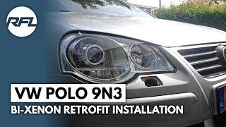 Volkswagen Polo 9n3 | Xenon HID Headlight projector Upgrade installation DIY