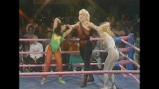 GLOW Wrestling Ninotchka and Tanya vs Thunderbolt and Lightning