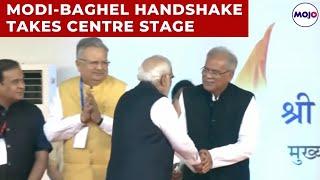 Rare Moment of Political Grace I PM Modi & Former CM Bhupesh Bhagel Meet | Chhattisgarh Swearing In