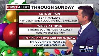 FOX 12 Oregon Monday evening weather forecast for Portland (12/23)