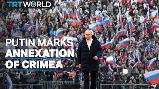 President Putin speaks at event marking Crimea annexation