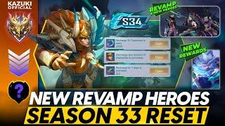 REVAMPED HEROES | BP AND SKINS AT THE END OF SEASON | SEASON 33 RESET | MASTER OF TRANSFORMATION