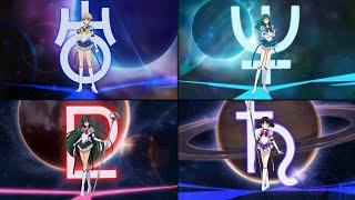 Sailor Moon Cosmos Movie: Outer Guardians Group Transformation