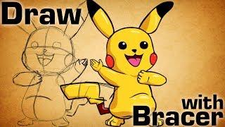 Draw Pikachu with Bracer !