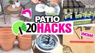 20 *BEST* $1 Dollar Tree PATIO HACKS & DIYs! + Organization SECRETS!