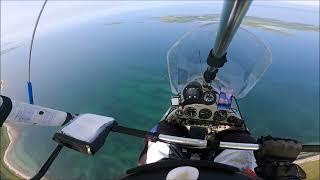 Flying from the Isle of Bute to the Isle of Gigha