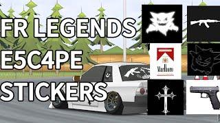 FR LEGENDS E5C4PE STICKERS TUTORIAL (free codes)