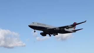 British Airways Boeing 747-400 [NEGUS LIVERY] G-CIVB landing.