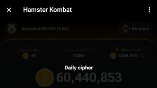 HAMSTER KOMBAT CIPHER CODE FOR TODAY