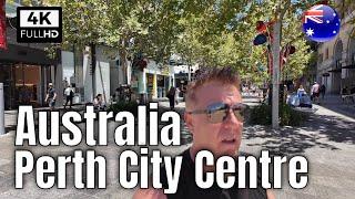 Perth City - Australia 4K Walking Tour - Current Situation - Perth Travel Vlog.