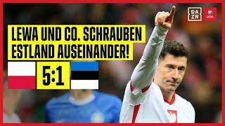 3 Tore in 6 Minuten! Lewy und Co. überrennen Estland: Polen - Estland 5:1 | European Qualifiers