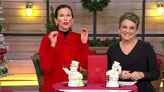 Lenox 8" Happy Holly-Days Lit Snowman on QVC