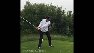 Mackenzie Hughes slow motion golf swing motivation! #bestgolf #subforgolf #alloverthegolf #shorts