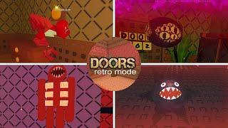 DOORS Retro Mode - All JumpScares + All New Entities in April Fool Update