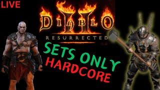 Diablo 2 Resurrected - Hardcore Set Items Only Challenge - Doing some MF runs