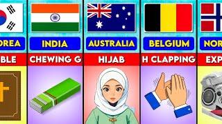 Banned Things in School From Different Countries | comparison