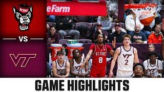 NC State vs. Virginia Tech Game Highlights | 2024-25 ACC Men's Basketball