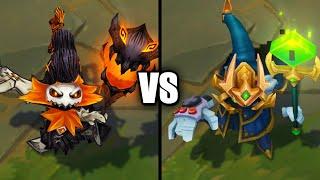 Fright Night Veigar vs Final Boss Veigar Skins Comparison (League of Legends)