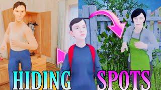 Schoolboy Runaway Stealth hiding spots gameplay  galya and gena they can't find me