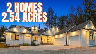 2 Homes For Sale on Private 2.54 Acres in Mission, short drive to Maple Ridge