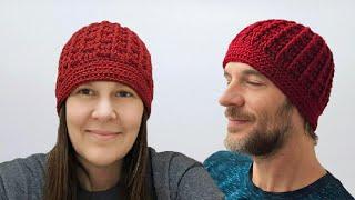 Crochet Beanie Hat Tutorial For Man or Woman - "Under The Stairs" Beanie