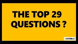 Introduction to 29 questions with #AskMikeG