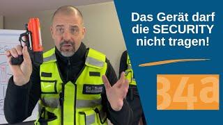 Das Gerät darf die Security nicht tragen!