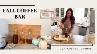 Fall Coffee Bar// DIY Coffee Syrups// At Home Pumpkin Spice Latte