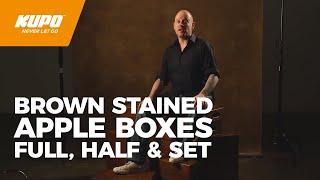 Kupo Brown Stained Apple Boxes | Full, Half & Set