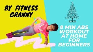 8 min ABS WORKOUT at home for beginners by Fitness Granny