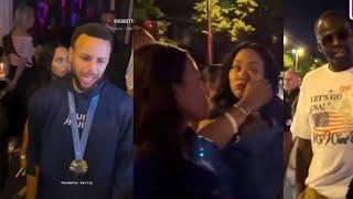 Steph Curry Upset yells "Get out of my Mom's face!" & Ayesha in tears after assaulted & denied acces