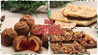 ️3 EASY CHRISTMAS CANDIES YOU HAVE GOT TO TRY! PEPPERMINT BARK|CHOCOLATE COVERED CHERRIES| TOFFEE️