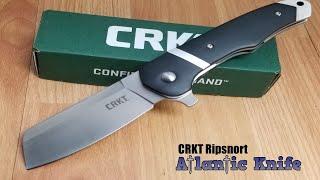 CRKT RIPSNORT LINERLOCK STAINLESS FOLDING BLADE BLACK POM HANDLE KNIFE 7270